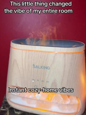 Salking Flame effect essential oil diffuser with Himalayan salt lamp