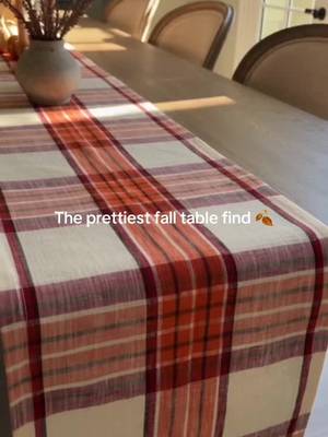 Fall plaid table runner