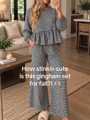Gingham lounge set