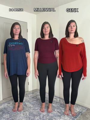 Red off-the-shoulder long-sleeve top