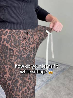 Women's leopard-print pull-on pants with a drawstring waist