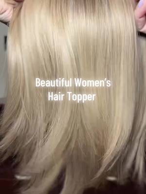 Clip-in womens hair topper with mesh base
