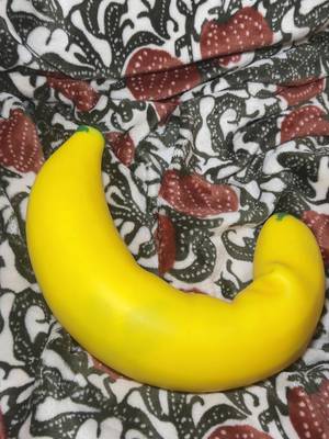 Jumbo banana-shaped squishy fidget toy