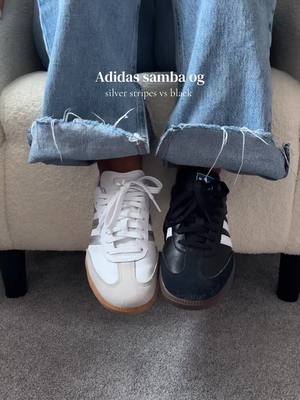 adidas Samba OG Womens Sneaker (White Metallic Silver Gum, 8.5)