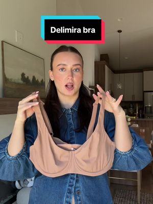 DELIMIRA Women's Inbarely Plus Full Coverage Bra Plus Size Underwire Unlined Seamless Bras Beige 38DD