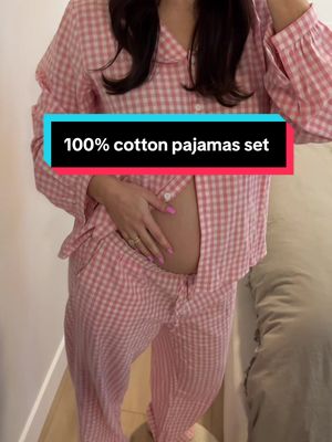 pink gingham pajama set