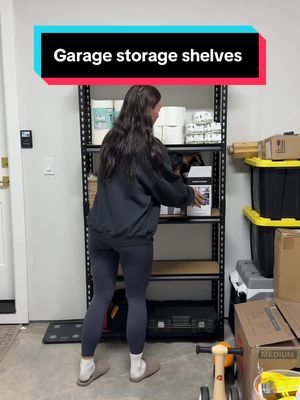REIBII 2400LBS Storage Shelves 5 Tier Garage Shelving Heavy Duty, Adjustable Metal Shelving Unit, Garage Shelves for Basement, Warehouse, Pantry, Closet, Kitchen 72" H x 35.55" W x 16" D, Black