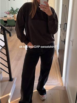 GAP Mock Neck Logo Sweatshirt
