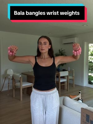 Bala Bangles Wrist & Ankle Weights - 1 lb Set Adjustable Weighted Bands for Women & Men - Silicone Arm & Leg Weights for Pilates, Yoga, Walking, Barre, Home Workout & Strength Training - Blush