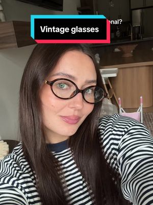 Trendy oval cat-eye glasses