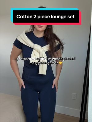 Women's postpartum two-piece lounge set