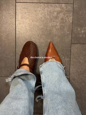 Cushionaire Brown woven mary jane flats