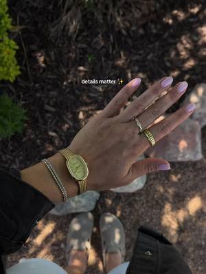 PAVOI PAVOI gold watch tennis bracelet and gold rings combo