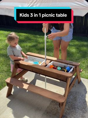 Kids wooden sand and water activity table