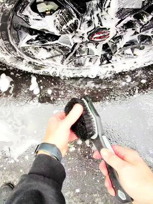 VIKING Tire Brush and Wheel Brush for Cleaning Car, Tires, Car Wash, Grey, 10.3 x 3.3 x 2.3 inch