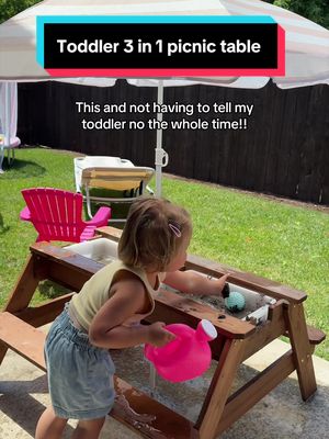 Toddler outdoor sensory play table