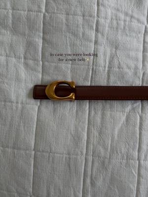 Coach Brown leather belt with 'C' buckle