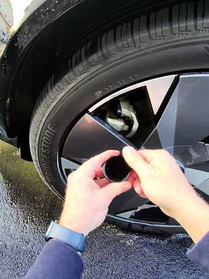 VIKING Tire Shine Applicator Brush, Automotive Tire Dressing Applicator Brush, Storage Stand Included for Detailing and Car Wash Kit, Black, 2.3 Inch Diameter