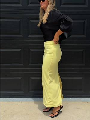 Yellow maxi skirt
