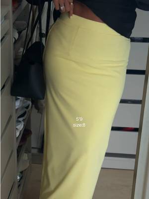 Yellow maxi skirt with slit