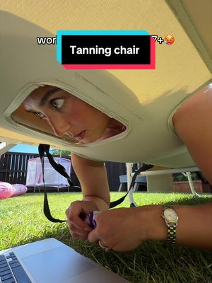 COSTWAY Tanning Chair with Face Hole, Folding Beach Lounge Chair with 4-Position Adjustable Backrest, Pillow & Side Pocket, Foldable Chaise Lounge Chair Outdoor for Sunbathing, Camping (1, Beige)