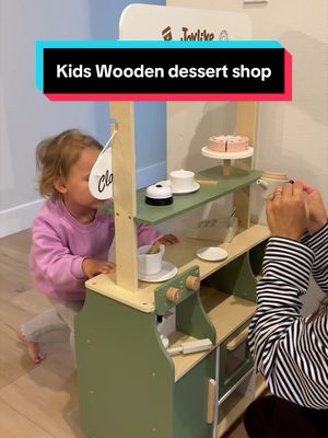 Joylike Kids wooden play bakery cafe stand