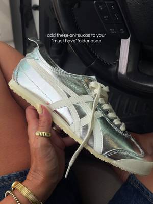 Onitsuka Tiger Metallic silver sneakers