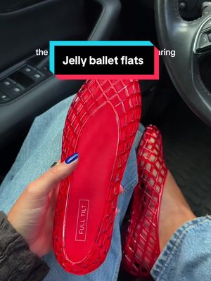 FULL TILT Red lattice jelly flats