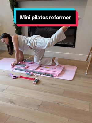 JANUA Pilates Board Reformer Set, 5 in 1 Multi-Purpose Foldable Pilates Sliding Board for Home, Pink