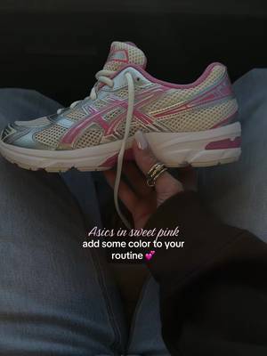 Asics Asics pink and white sneakers