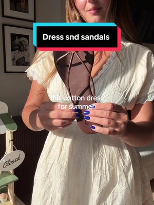 Women's white cotton summer dress