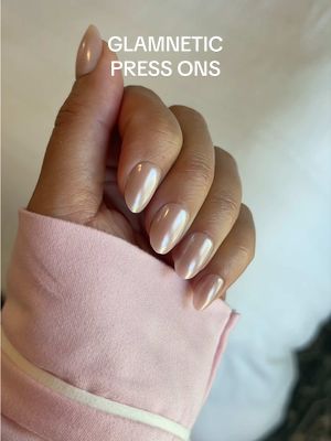Glamnetic Press On Nails - Pinch Me | Short Oval Fake Nails, Blush Pink with a Glossy, Glazed Finish, Salon Quality | 15 Sizes - 30 Nail Kit with Glue