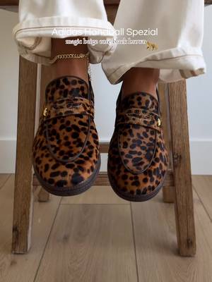 Adidas Adidas Handball Spezial leopard print loafers