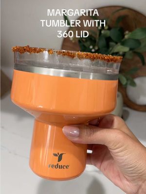 REDUCE Saltini 16 oz Cocktail Tumbler - Insulated Margarita Tumbler with Lid - Keeps Drinks Cold for 10 Hours - 360 Sippable Martini Glass Alternative - Shatterproof, Perfect for Parties - Daiquiri
