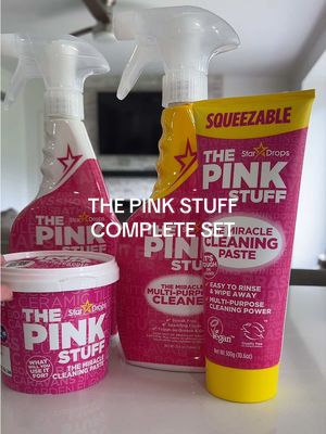 The Pink Stuff Cleaning Bundle Kit, Squeezable Cleaning Paste, Cleaning Paste, Toilet Foaming Powder, Multi Purpose Spray, Bathroom Cleaner Spray, Household Cleaning Supplies Set