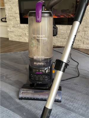 Eureka FlexReach Powerful Upright Vacuum Cleaner for Carpet and Hard Floor, Lift-Up Vacuum with Large Dust Cup, Anti-Tangle, NEU651PL, Purple