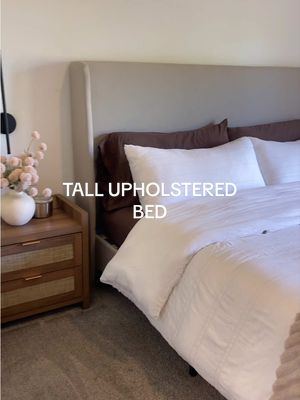 PaPaJet King Bed Frame with 51.2" Tall Wingback Headboard,Line Upholstered Platform Bed,Solid Wood Legs,No Box Spring Needed,Noise-Free&Easy Assembly,for Master Bedroom & Luxury Home,White