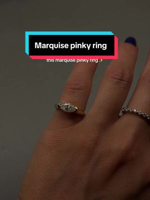 Marquise pinky ring