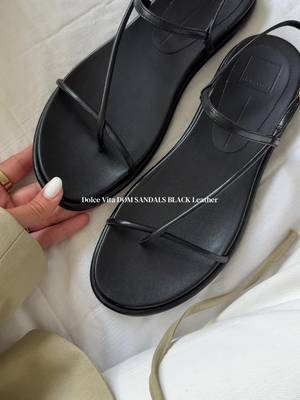Dolce Vita Black leather flat sandals