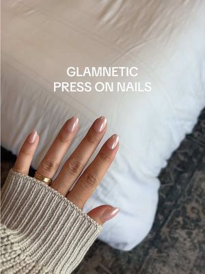 Glamnetic Press On Nails - Pinch Me | Short Oval Fake Nails, Blush Pink with a Glossy, Glazed Finish, Salon Quality | 15 Sizes - 30 Nail Kit with Glue