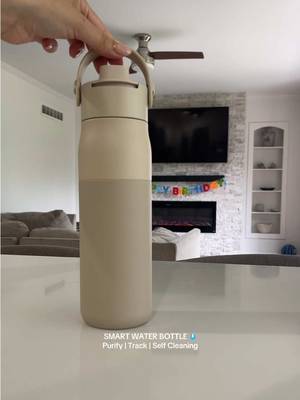 LARQ PureVis 2 Self Cleaning Water Bottle - UV Water Purifier with Filter Straw, Smart App Hydration Tracking, Insulated Stainless Steel - Eucalyptus Green, 23 Oz