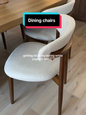 COLAMY Wooden Dining Chairs Set of 6, Modern Upholstered Fabric Dining Room Chair, Farmhouse Kitchen Side Chairs with Foot Pegs, Beige