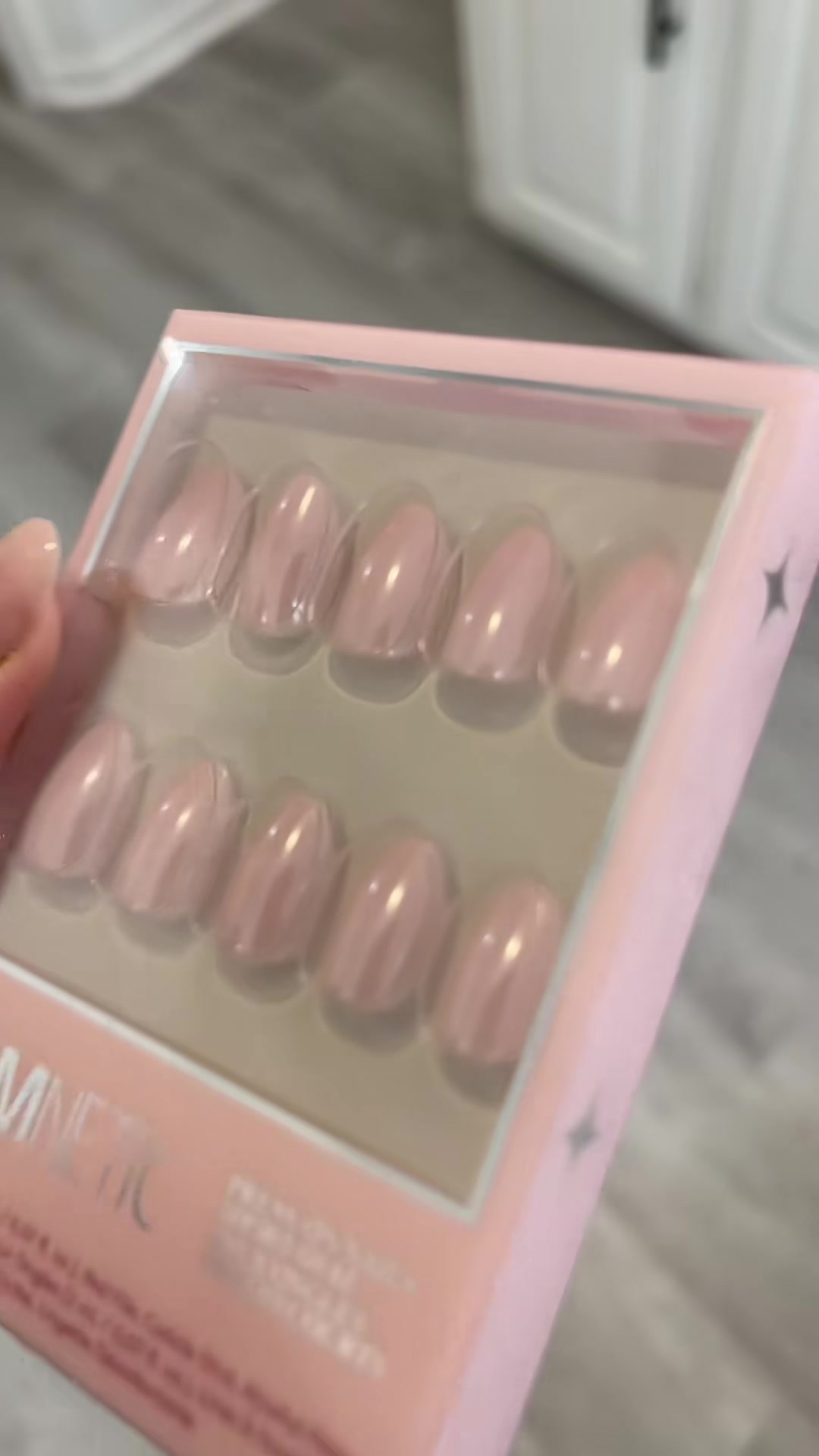 Glamnetic Press On Nails - Pinch Me | Short Oval Fake Nails, Blush Pink with a Glossy, Glazed Finish, Salon Quality | 15 Sizes - 30 Nail Kit with Glue