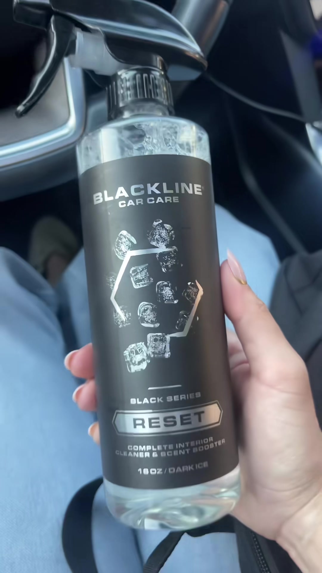 Blackline Luxury Scented Leather Interior Car Cleaner Reset Deep Cleans & Deodorizes All Surfaces, pH-Neutral High-Foam Formula, Long-Lasting Premium Fragrance and Deodorization for Car - Oasis