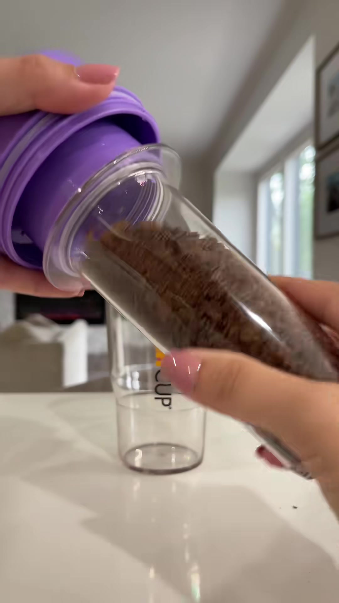 CRUNCHCUP XL Portable Cereal Cup for Breakfast On the Go - Blue
