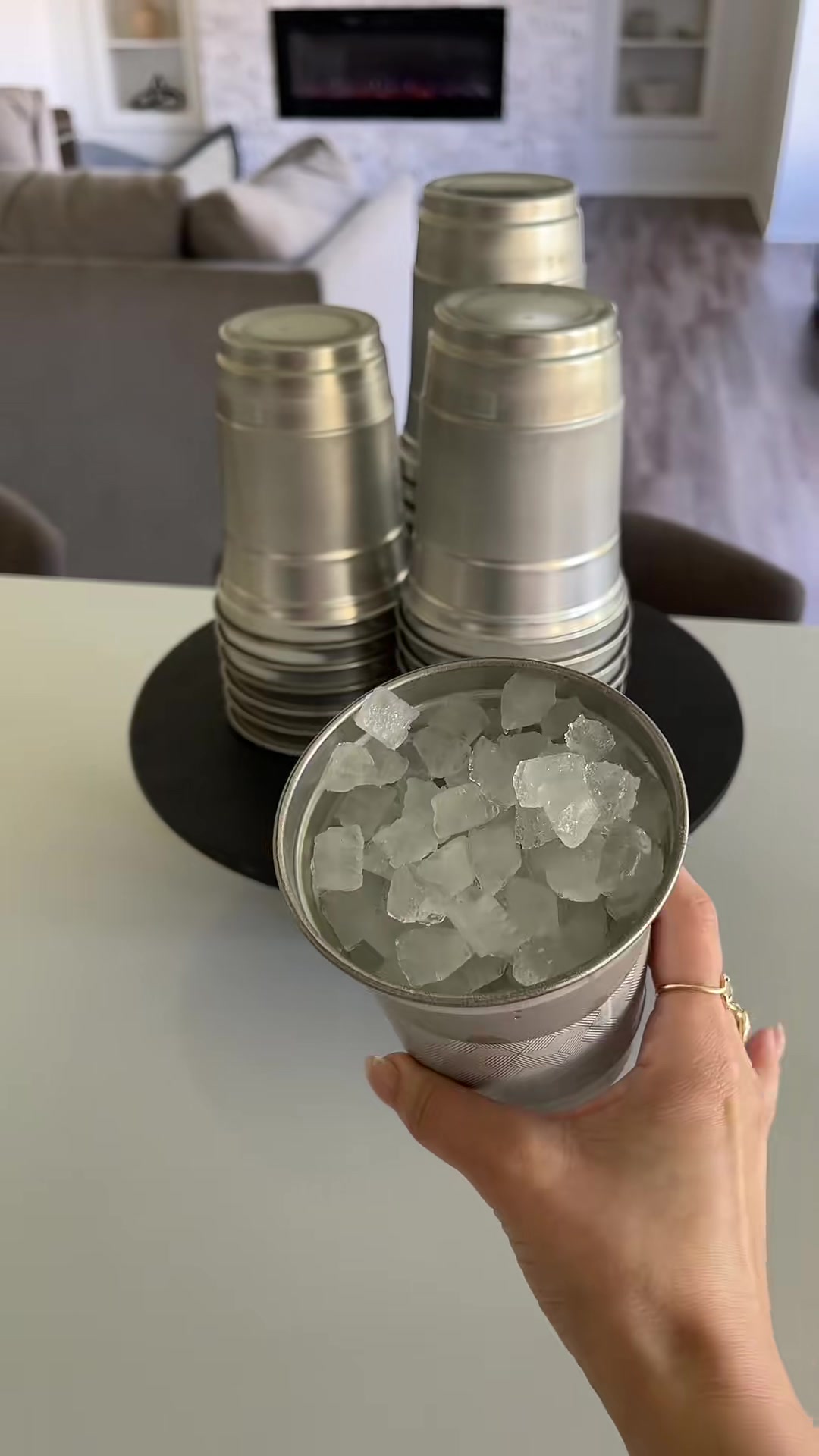 Top Cup Aluminum Party Cups Stealth Design 16 Ounce, 20 Count