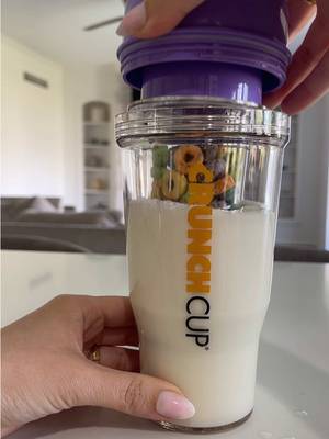 CRUNCHCUP XL Portable Cereal Cup for Breakfast On the Go - Blue