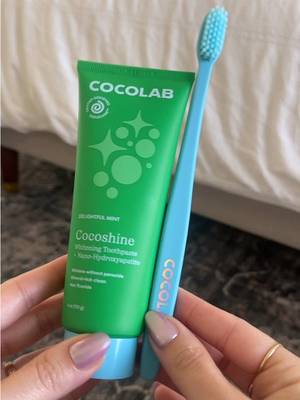 Cocoshine 15% Nano-Hydroxyapatite Formula Toothpaste by Cocolab, Fluoride-Free with Xylitol & Coconut Oil, Sensitive Teeth Whitening Formula for Adults & Kids, Mint, 4 oz