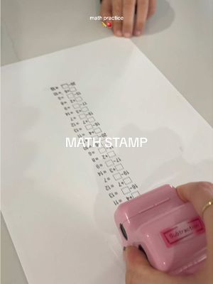 4 in 1 Math Roller Stamp Set, 2026 New Math Practice Tool, Multipurpose Addition Subtraction Multiplication Division Stamp (Pink)