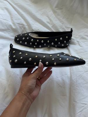 Naturalizer Black studded ballet flats